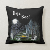 Halloween, coussin, a hanté, manoir, fantômes,