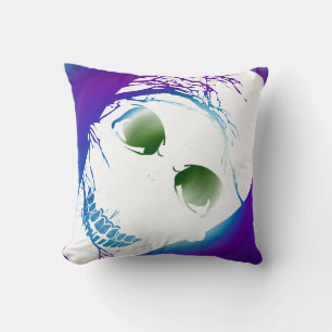 Coussin Halloween cracké crâne avec couleurs magiques 2