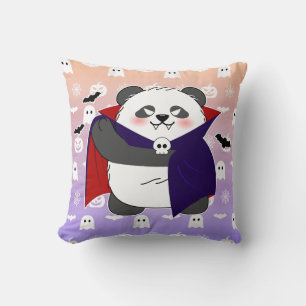 Coussin Halloween Cute Baby Panda Dracula Vampire