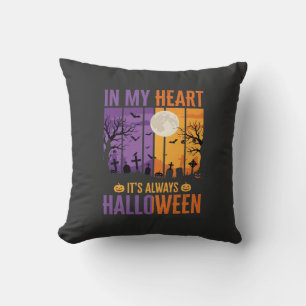 Coussin Halloween Dans Mon Cœur Cimetière Effrayant
