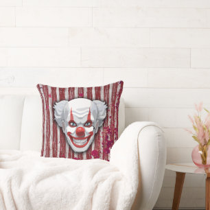 Coussin Halloween du Carnaval de Clown déplaisant