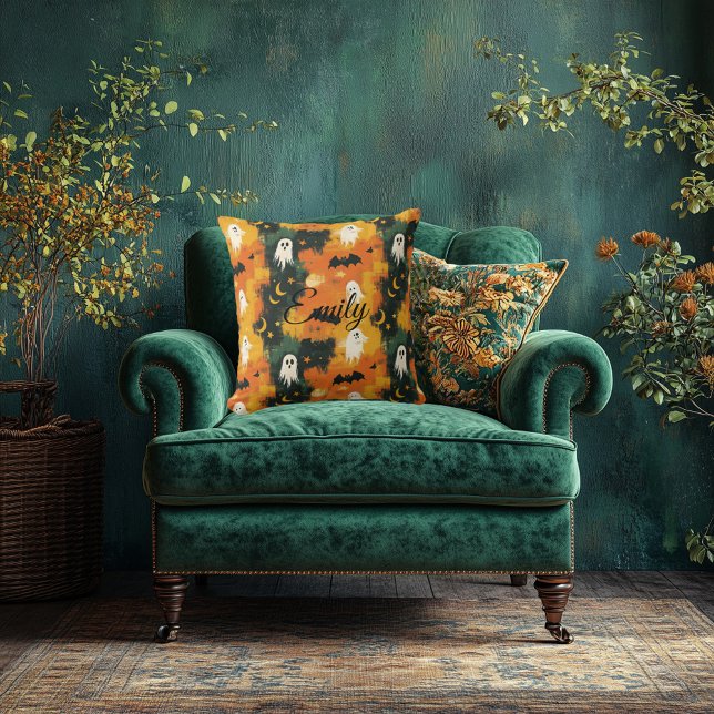 Coussin Halloween éffrayant avec Fantômes, chauves (Créateur téléchargé)