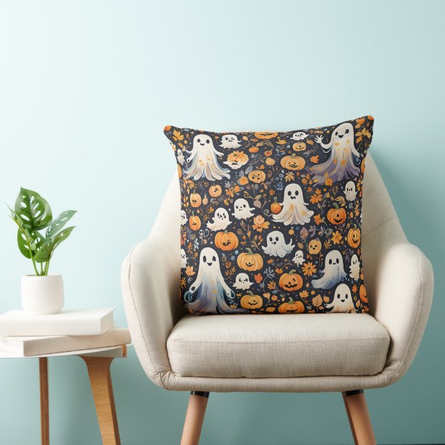 Coussin Halloween éffrayant Cute Fantôme (Chaise)