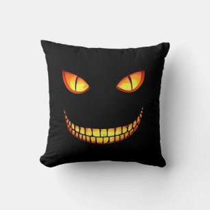 Coussin Halloween effrayant et fou sourire