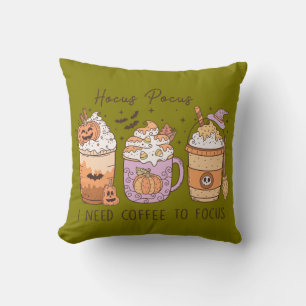 Coussin Halloween et café