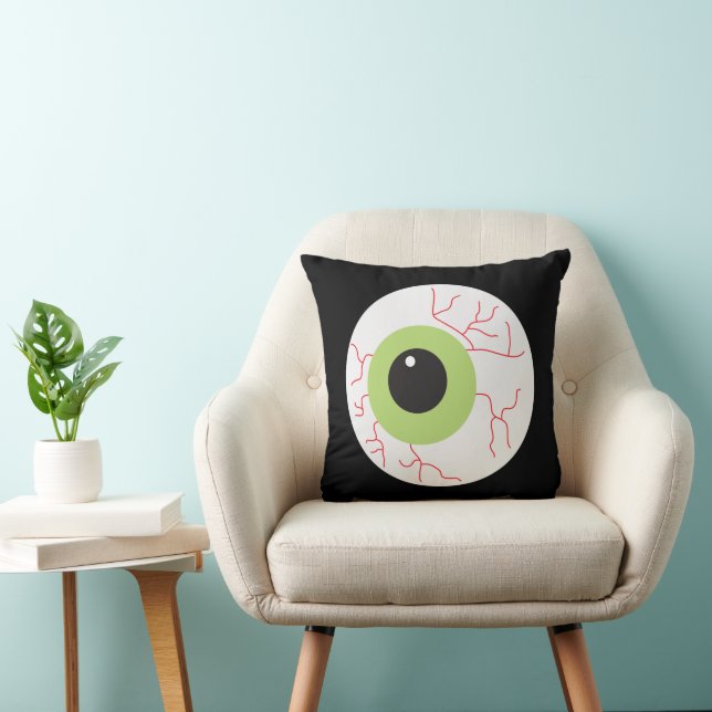 Coussin Halloween Eyeball effrayant (Chaise)