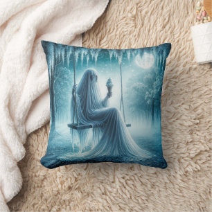 Coussin Halloween Fantôme Manger Un Cône De Crème Glaciair