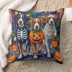 Coussin Halloween Greater Swiss Mountain Dog Trick-or-Trea