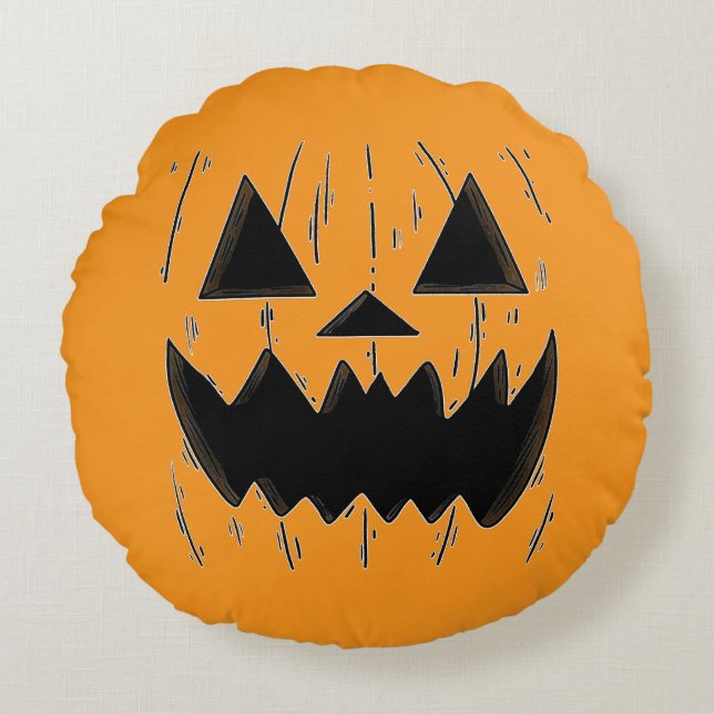 Coussin Halloween Jack-O’-Lantern (Devant)