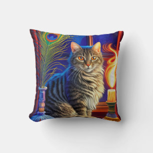 Coussin Halloween magique de chat et de fantôme à coudre