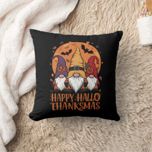 Coussin Halloween Noël Joyeux HalloMerciMas Gnomes