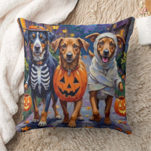 Coussin Halloween norvégienne à la traîne ou à la traite