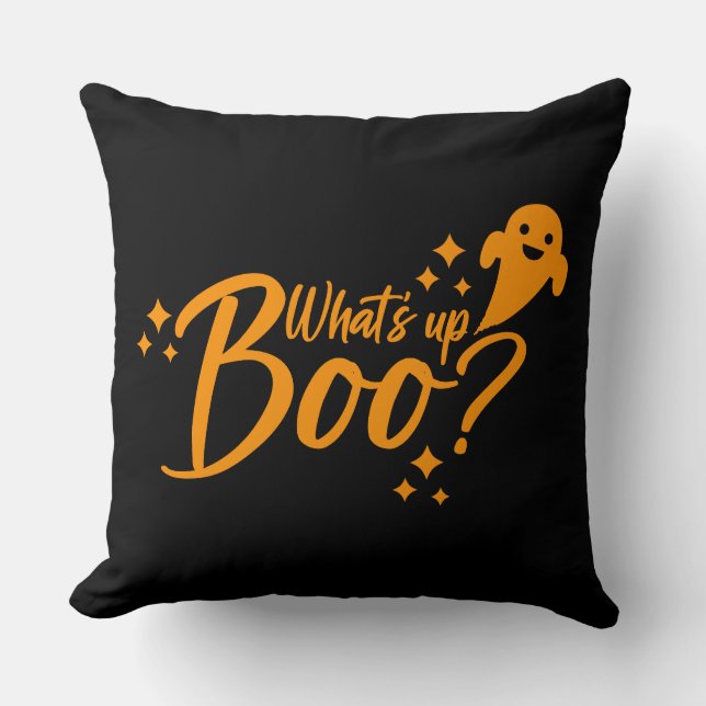 Coussin Halloween Pun - Quoi de neuf ? (Recto)