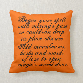 Coussin Halloween, réversible, coussin, original, poème,
