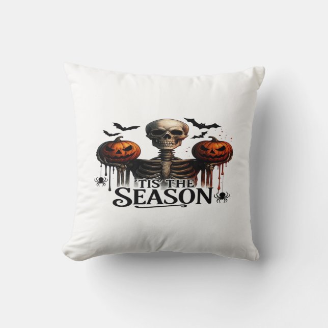 Coussin Halloween Skull Skeleton (Recto)