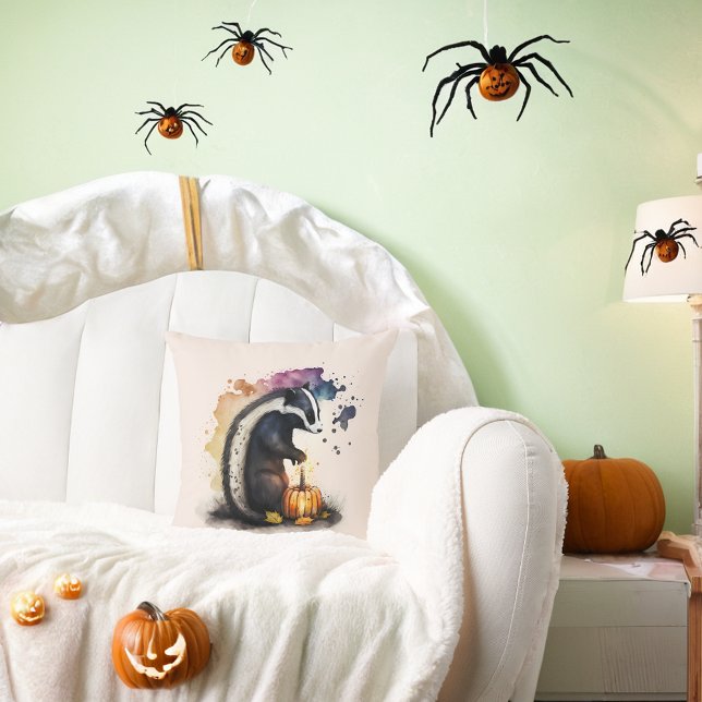 Coussin Halloween Skunk et Spider (Créateur téléchargé)