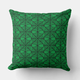 Coussin Halloween Spider Webs sur Green