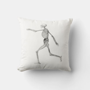 Coussin Halloween strié Skeletal Jeu d'oreiller