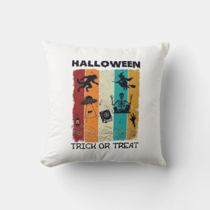 Coussin Halloween Trick Or Treat Loup-Garou Sorcière Squel
