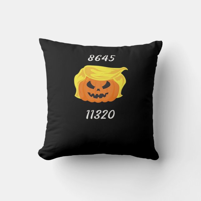 Coussin Halloween Trumpkin Design (Recto)
