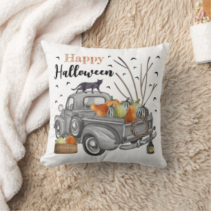Coussin Halloween Vintage moderne Joyeux Camion