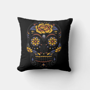 Coussin Halloween Vintage Punk Crâne à sucre Halloween