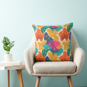 Coussin Halloween Whimsical Feuilles d'automne Motif sans 