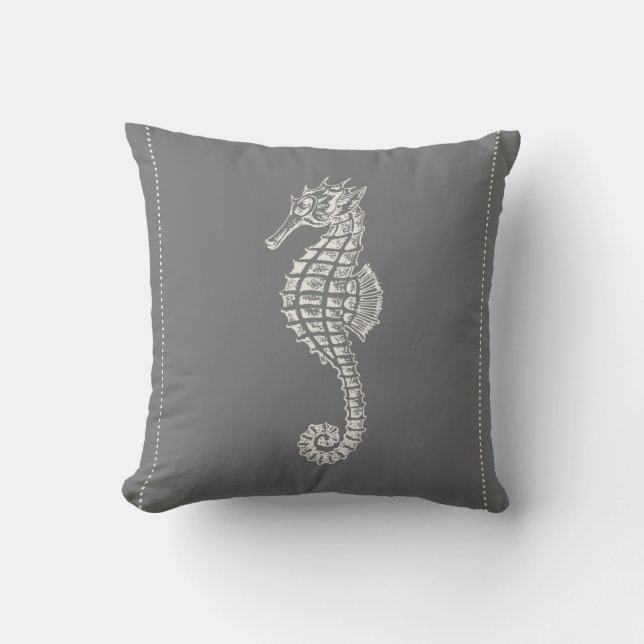 Coussin Hamptons Style Seahorse (Recto)