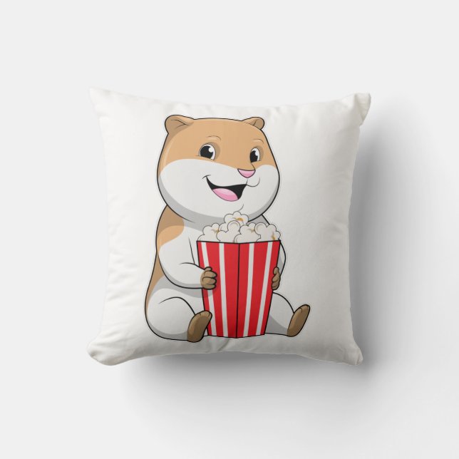 Coussin Hamster au cône de Popcorn (Recto)