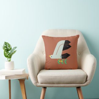 Coussin  Handcrafted Bird Design Square Pillow – Nature's 