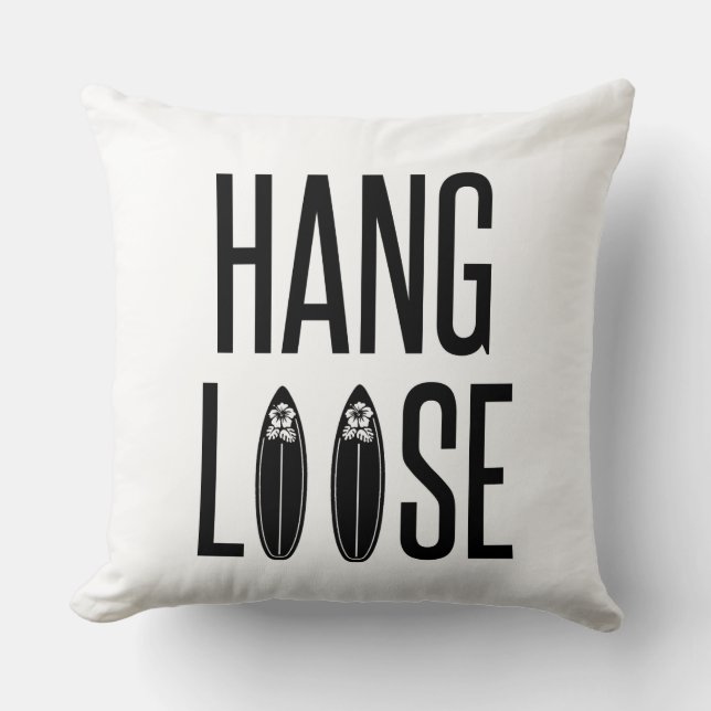 Coussin Hang Loose - la salutation qui accompagne le s (Recto)