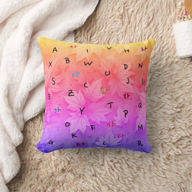Coussin Hangul et l'oreiller à lancer Alphabet (Couverture)