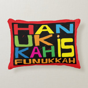 Coussin Hanoukka "Hanoukka is Funukkah"