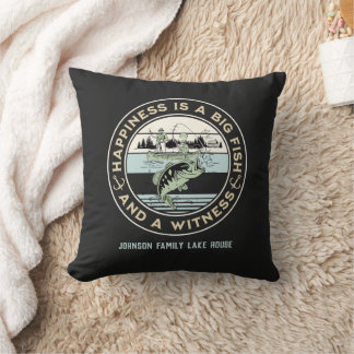 Coussin Happiness Is A Big Fish And A Witness Family Name