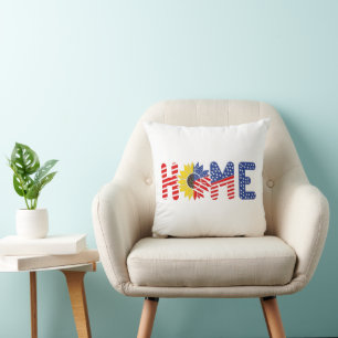 Coussin Happy 4 juillet Sunflower Accueil Patriotique
