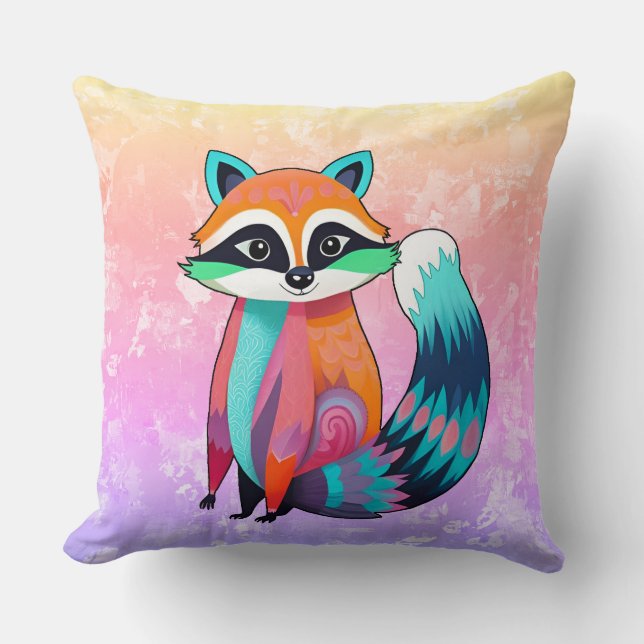 Coussin Happy Baby Raccoon (Recto)