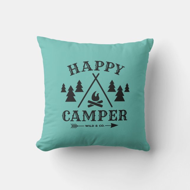 Coussin Happy Camper (Recto)