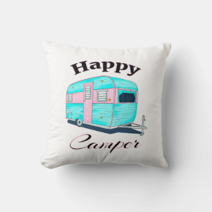 Coussin Happy Camper Trailer Camping