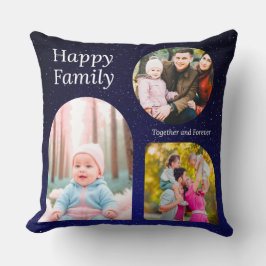 Coussin Happy Family Custom Collage Jeu d'oreiller