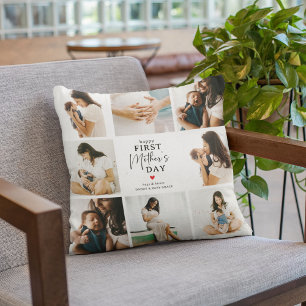 Coussin Happy First Mother's Day' Photo Collage Keepsaké