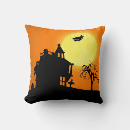 Coussin Happy Halloween Silhouette paysage