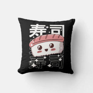 Coussin Happy Kawaii Sushi Japonais Alimentation Lover Cad