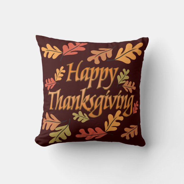 Coussin Happy Thanksgiving (Recto)