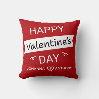 Coussin Happy Valentine’s Day – Cute Valentine Love Custom
