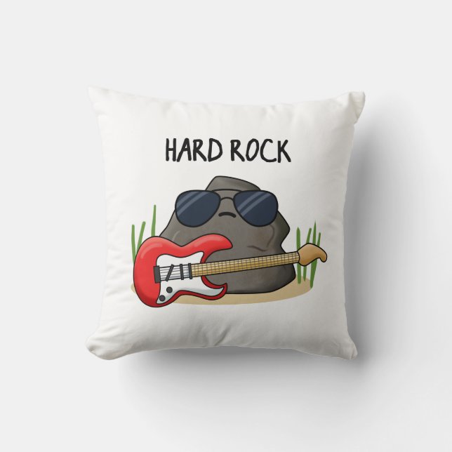 Coussin Hard Rock Funny Geology Music Pun (Recto)