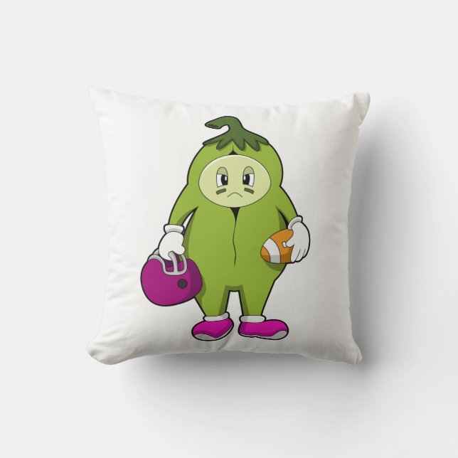 Coussin Haricot de football Sports (Recto)
