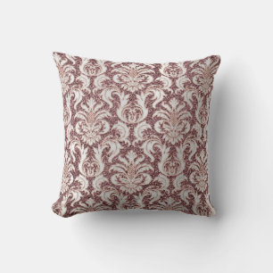 Coussin Haricot rouge de parties scintillantes de damassé