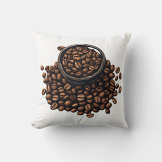 Coussin Haricots de Café dans un Bol