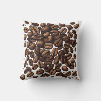 Coussin Haricots de Café Éparpillés