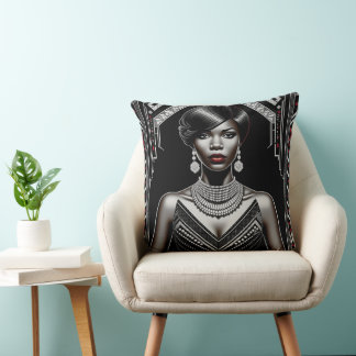 Coussin Harlem Renaissance années 1920-1930 Art Déco-Anne